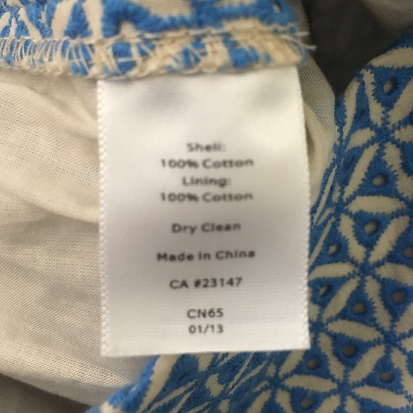 Talbots // Blue, White Embroidered Pencil Skirt 2P - Picture 8 of 8